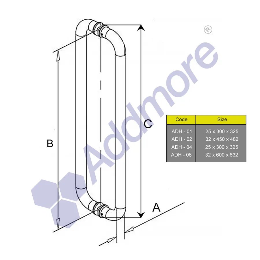 ADH-01 to 06 dimension drawing